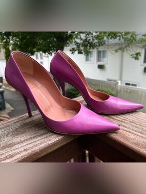 Les Tropeziennes Lavender Pink Stiletto Leather Vero Cuoio Italian Pumps 37/7